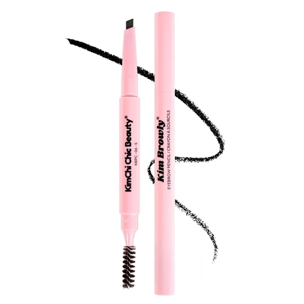KimChi Chic Beauty Black Kim Browly Eyebrow Pencil- cool tone, true black shade